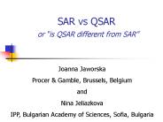 SAR vs QSAR or 
