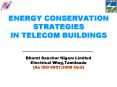 ENERGY CONSERVATION STRATEGIES IN TELECOM BUILDINGS PowerPoint PPT Presentation
