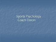 Sports Psychology  Coach Doron