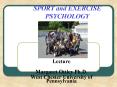 SPORT and EXERCISE PSYCHOLOGY PowerPoint PPT Presentation