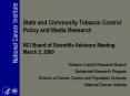 Tobacco Control: Using evidence-based research  to prevent, treat, and control tobacco use. PowerPoint PPT Presentation
