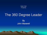 Galen Bell Presents The 360 Degree Leader