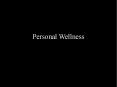 Personal Wellness PowerPoint PPT Presentation