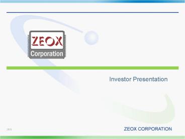 Investor Presentation