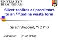 Silver zeolites as precursors to an 129Iodine waste form PowerPoint PPT Presentation