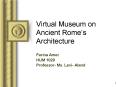 Virtual Museum on Ancient Rome PowerPoint PPT Presentation