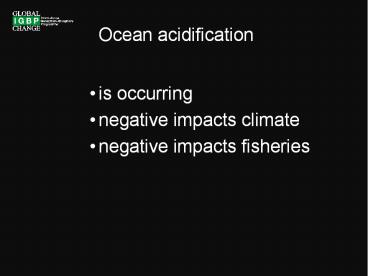 Ocean acidification