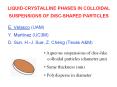 LIQUID-CRYSTALLINE PHASES IN COLLOIDAL SUSPENSIONS OF DISC-SHAPED PARTICLES PowerPoint PPT Presentation