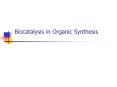 Biocatalysis in Organic Synthesis PowerPoint PPT Presentation