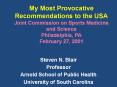 My Most Provocative Recommendations to the USA Joint Commission on Sports Medicine and Science Philadelphia, PA February 27, 2001 PowerPoint PPT Presentation