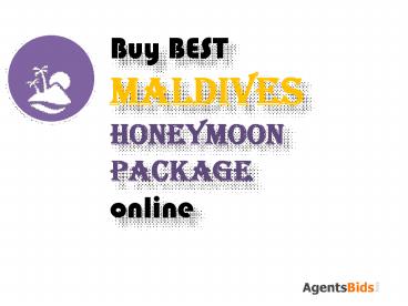 How to buy Maldives Honeymoon Packages