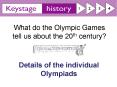What do the Olympic Games tell us about the 20th century? PowerPoint PPT Presentation