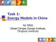 Task 1: Energy Models in China PowerPoint PPT Presentation