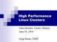 High Performance Linux Clusters PowerPoint PPT Presentation