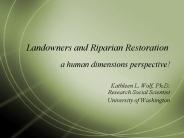 Landowners and Riparian Restoration