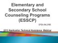 Elementary and Secondary School Counseling Programs (ESSCP) PowerPoint PPT Presentation