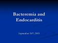 Bacteremia and Endocarditis PowerPoint PPT Presentation
