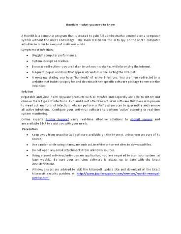 Rootkits – what you need to know