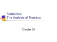Semantics: The Analysis of Meaning PowerPoint PPT Presentation