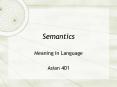 Semantics PowerPoint PPT Presentation