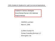 100% Outside Air Systems for Light Commercial Applications
