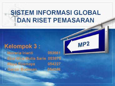 SISTEM INFORMASI GLOBAL DAN RISET PEMASARAN