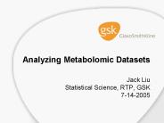 Analyzing Metabolomic Datasets
