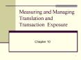 Measuring and Managing Translation and Transaction Exposure PowerPoint PPT Presentation