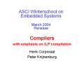 ASCI Winterschool on Embedded Systems March 2004 Renesse PowerPoint PPT Presentation