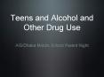 Teens and Alcohol and Other Drug Use PowerPoint PPT Presentation