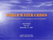 World Water Crisis 