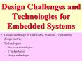 Design Challenges and Technologies for Embedded Systems PowerPoint PPT Presentation