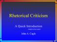 Rhetorical Criticism PowerPoint PPT Presentation