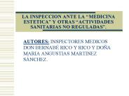 LA INSPECCION ANTE LA 