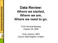 Data Review: Where we started, Where we are, Where we need to go. PowerPoint PPT Presentation