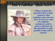 The Crucible: Quiz Act I