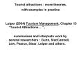 Tourist attractions : more theories, with examples in practice PowerPoint PPT Presentation