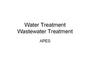 Water Treatment Wastewater Treatment