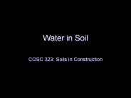 Water in Soil