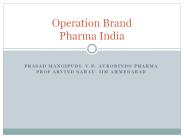 Prasad mangipudi- V.P- Aurobindo Pharma