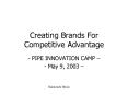 Creating Brands For Competitive Advantage PowerPoint PPT Presentation
