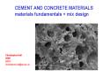 CEMENT AND CONCRETE MATERIALS PowerPoint PPT Presentation