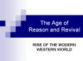 The Age of Reason and Revival PowerPoint PPT Presentation
