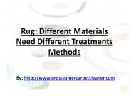 Different Techniques for Different Rug Material