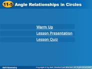 Angle Relationships in Circles