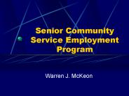 Senior Community Service Employment Program