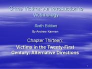 Crime Victims: An Introduction to Victimology Sixth Edition