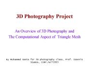 3D Photography Project