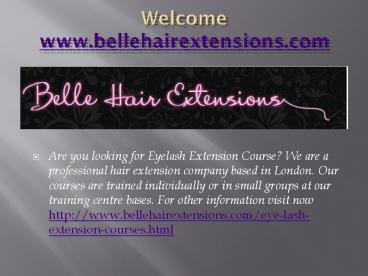 Eyelash Extension Course