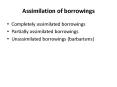 Assimilation of borrowings PowerPoint PPT Presentation